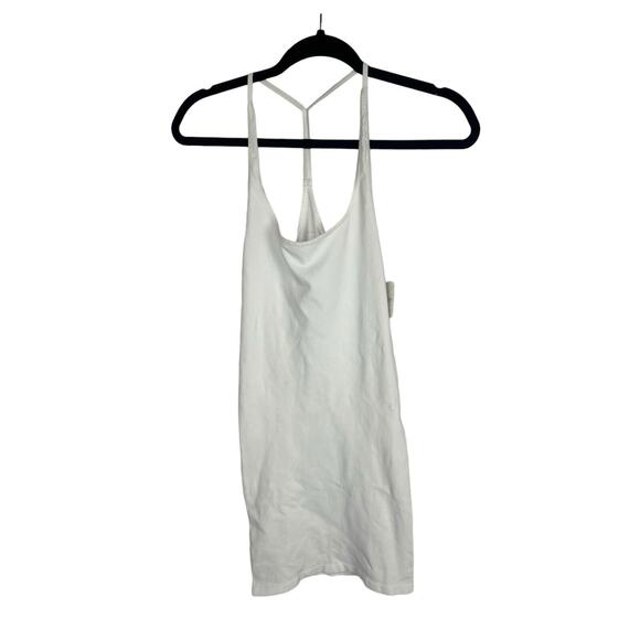 NEW XS/S Free People Intimates Racer Tank Ribbed White Long Stretch Bodycon Dres - Picture 1 of 6